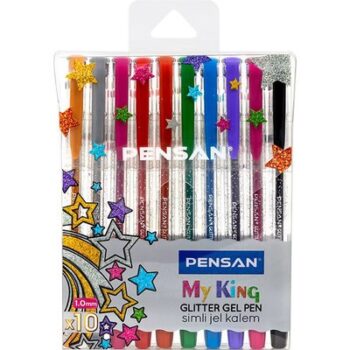 Pensan My-King 10lu Set Simli Jel Kalem